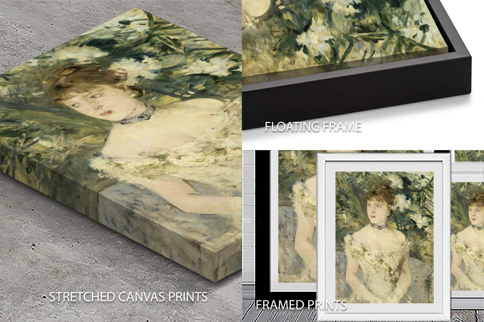 Young Girl in a Ball Gown by Berthe Morisot, Impressionist portrait, art print