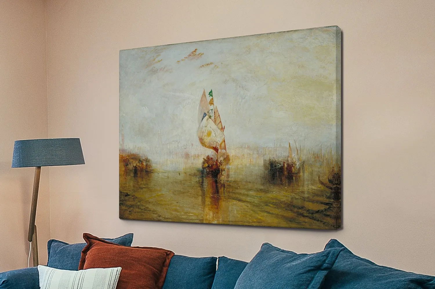Canvas print of The Sun of Venice by Turner, luminous seascape mood for a Perth lounge