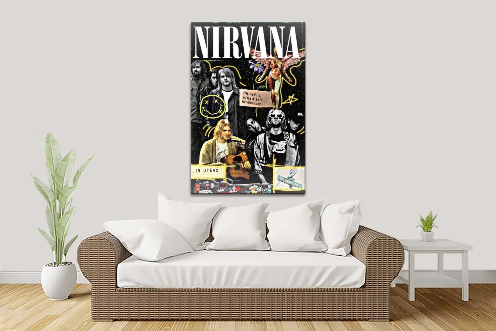 Nevermind Nirvana Tour Poster On Canvas Canvas Prints Perth 