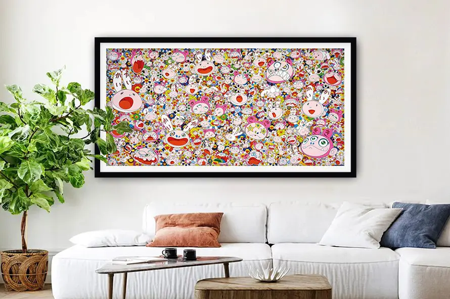 Takashi Murakami Wow Kaikai and Kiki framed print