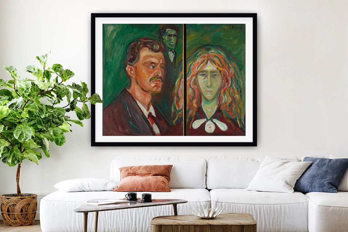 Edvard Munch's caricature portrait of Tulla Larsen, an expressive figurative study
