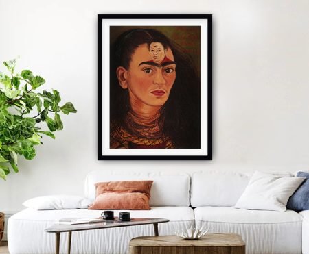 Diego and I, a contemporary canvas by Frida Kahlo — canvas home decor for gallery walls