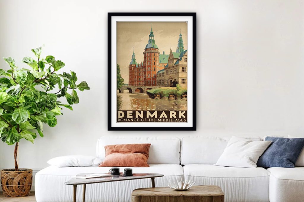 Vintage Denmark Canvas Travel Poster