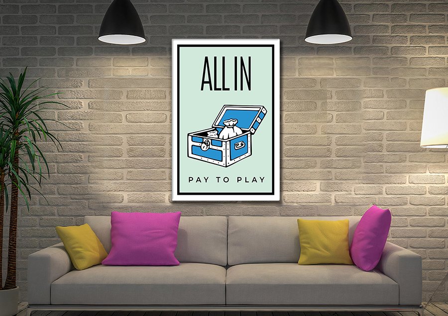 Monopoly Wall In Monopoly All In Pay To Play Office Canvas Print | Canvas Prints Perth