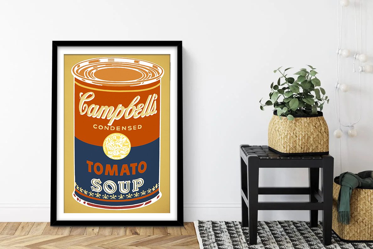 Vintage Style Warhol Soup Pop Art Print | Canvas Prints Perth AU