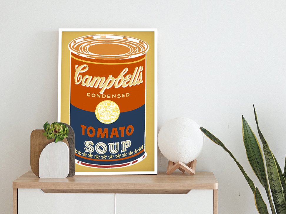 Vintage Style Warhol Soup Pop Art Print | Canvas Prints Perth AU