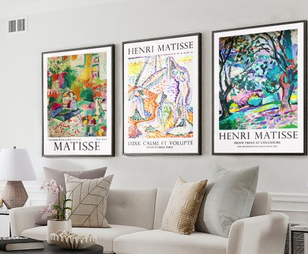 Matisse exhibition poster canvas, bold cut-out motif in vivid colour with elegant gallery styling