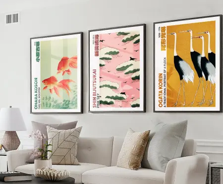 Split Panel Japanese Expo Posters Art