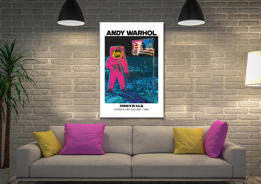 Warhol Moonwalk Exhibition Poster Wall Art