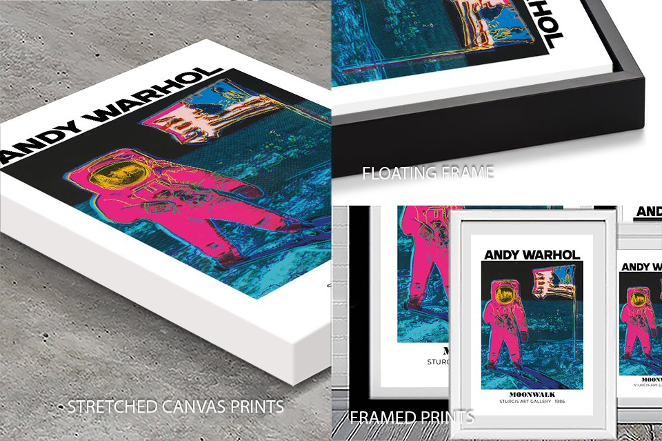 Warhol Moonwalk Exhibition Poster Wall Art