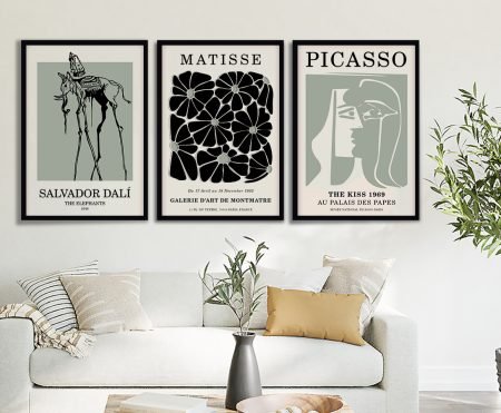 Salvador Dali's Sage Gallery 3-Piece Art Set on canvas, a refined classical composition with rich detail
