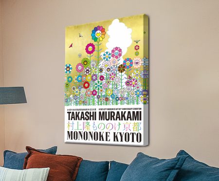 Takashi Mononoke Kyoto Expo Poster, a contemporary abstract canvas by Murakami — minimal abstract art for gallery walls