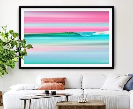 Emerald Break abstract seascape of an emerald breaking wave in a frame