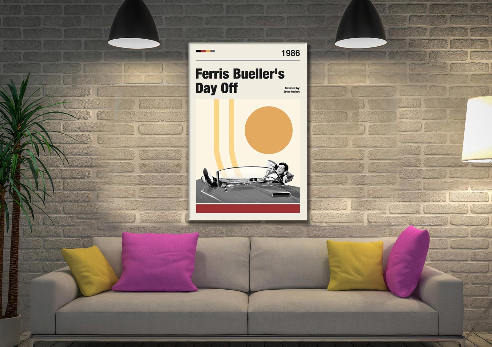 Ferris Bueller's Day Off minimalist poster canvas artwork