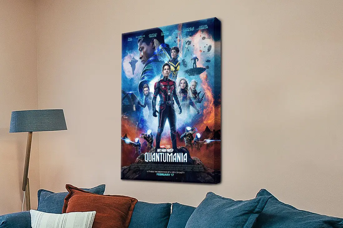 Ant-Man and the Wasp: Quantumania artwork featuring the heroes within the glowing Quantum Realm