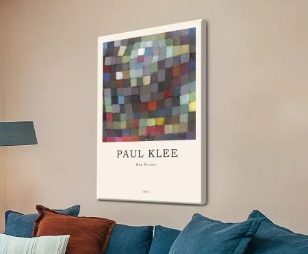 Paul Klee May Picture, a mosaic of small coloured squares in warm tones