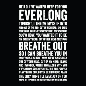 Everlong Foo Fighter  Black