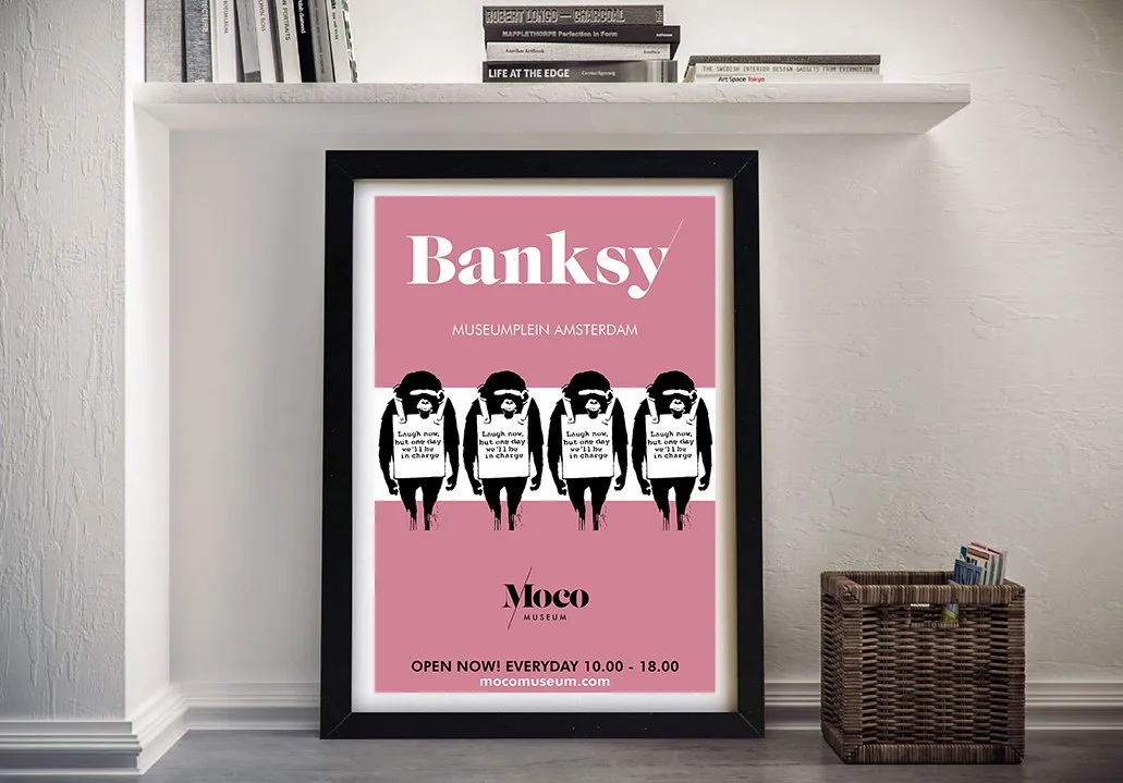 Banksy Laugh Now Moco Musuem Poster | Canvas Prints Perth