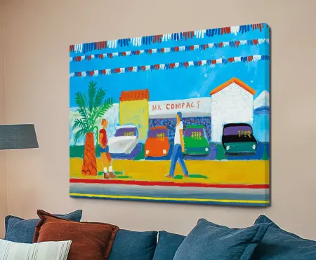 artwork | Santa Monica Boulevard 1979, David Hockney - canvas home decor, striking and ready to hang