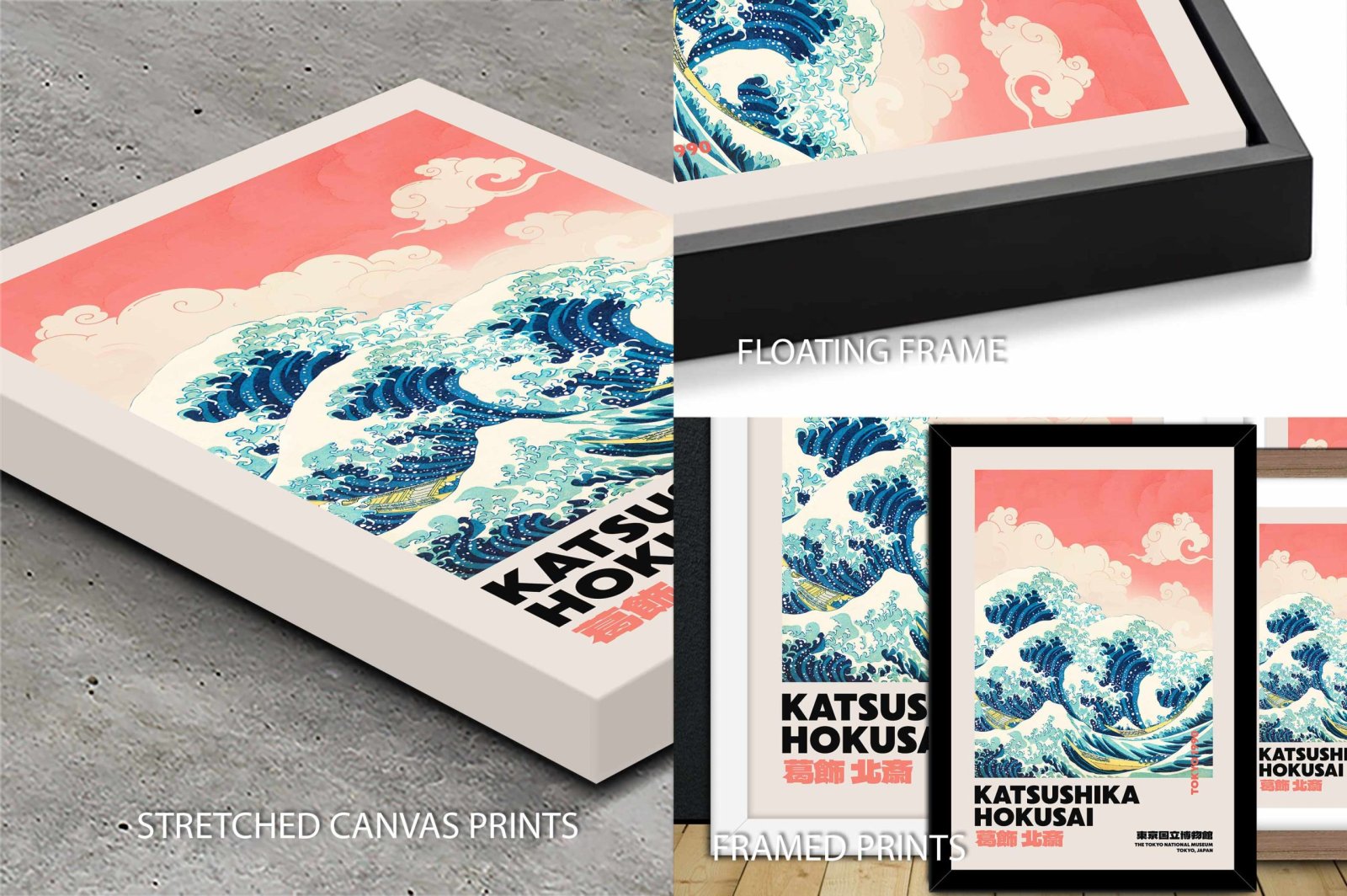 a Hokusai Japanese woodblock design in classic ukiyo-e line, fine art print