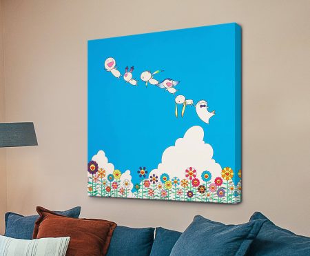 Planet 66 Summer Vacation (Murakami) — Andy Warhol print, a colourful pop-art print on canvas