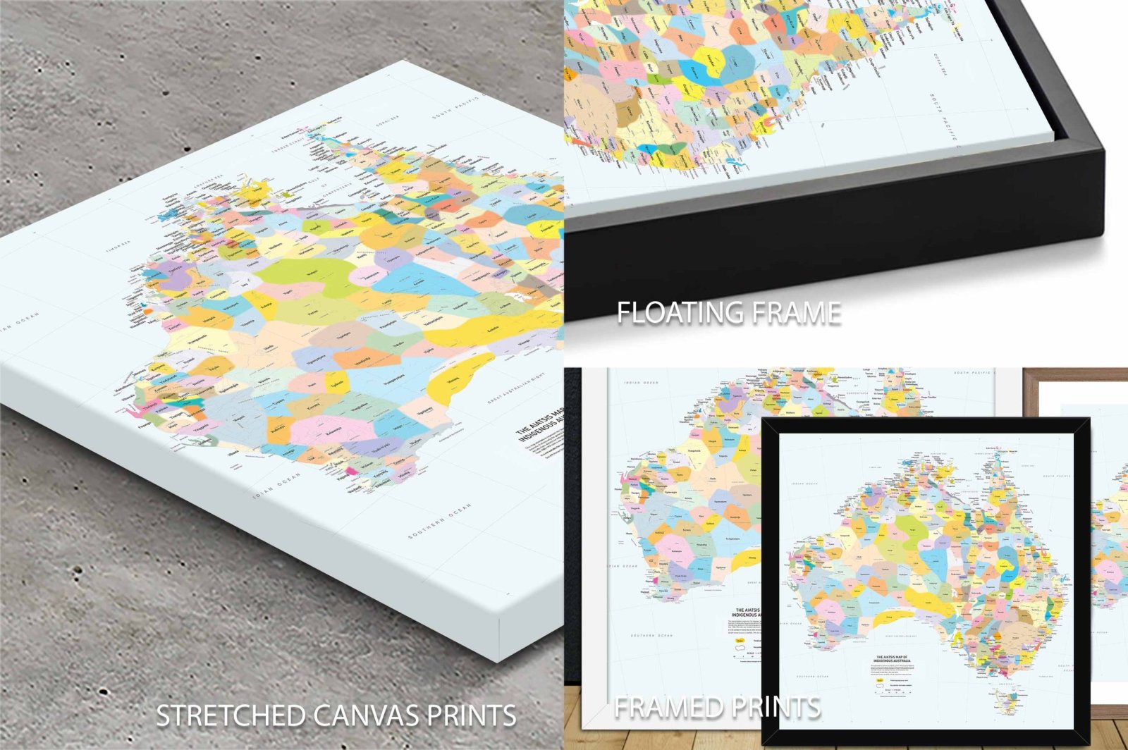 Map of Indigenous Australia, rich mosaic of language and cultural regions across the continent
