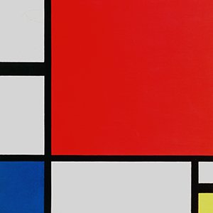 Piet Mondrian canvas wall art, hand-stretched in Perth from premium cotton canvas.