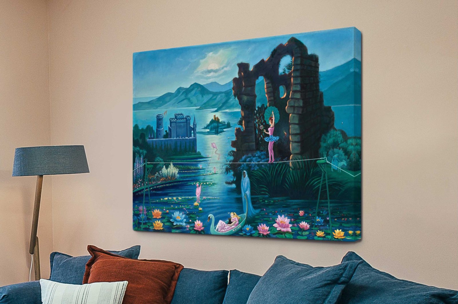 Alice's Dream by Clovis Trouville - tropical canvas print, a tropical coastal piece in canvas form
