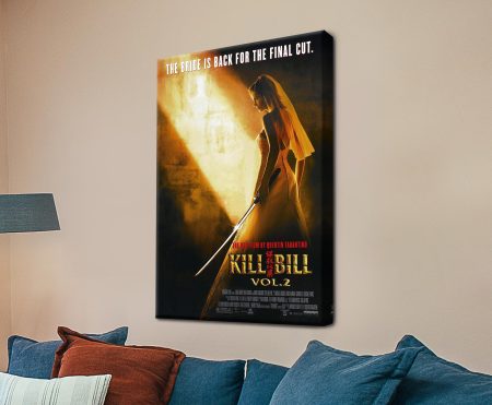 Kill Bill Vol. 2 film poster in strong brooding tones, an iconic cinematic wall print.