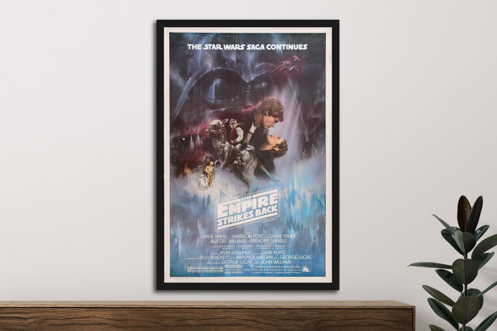 The Empire Strikes Back poster with bold classic sci-fi styling