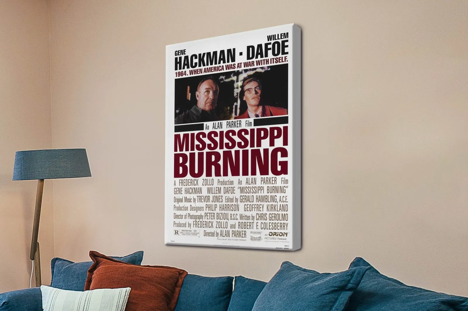 Mississippi Burning film poster with tense dramatic styling