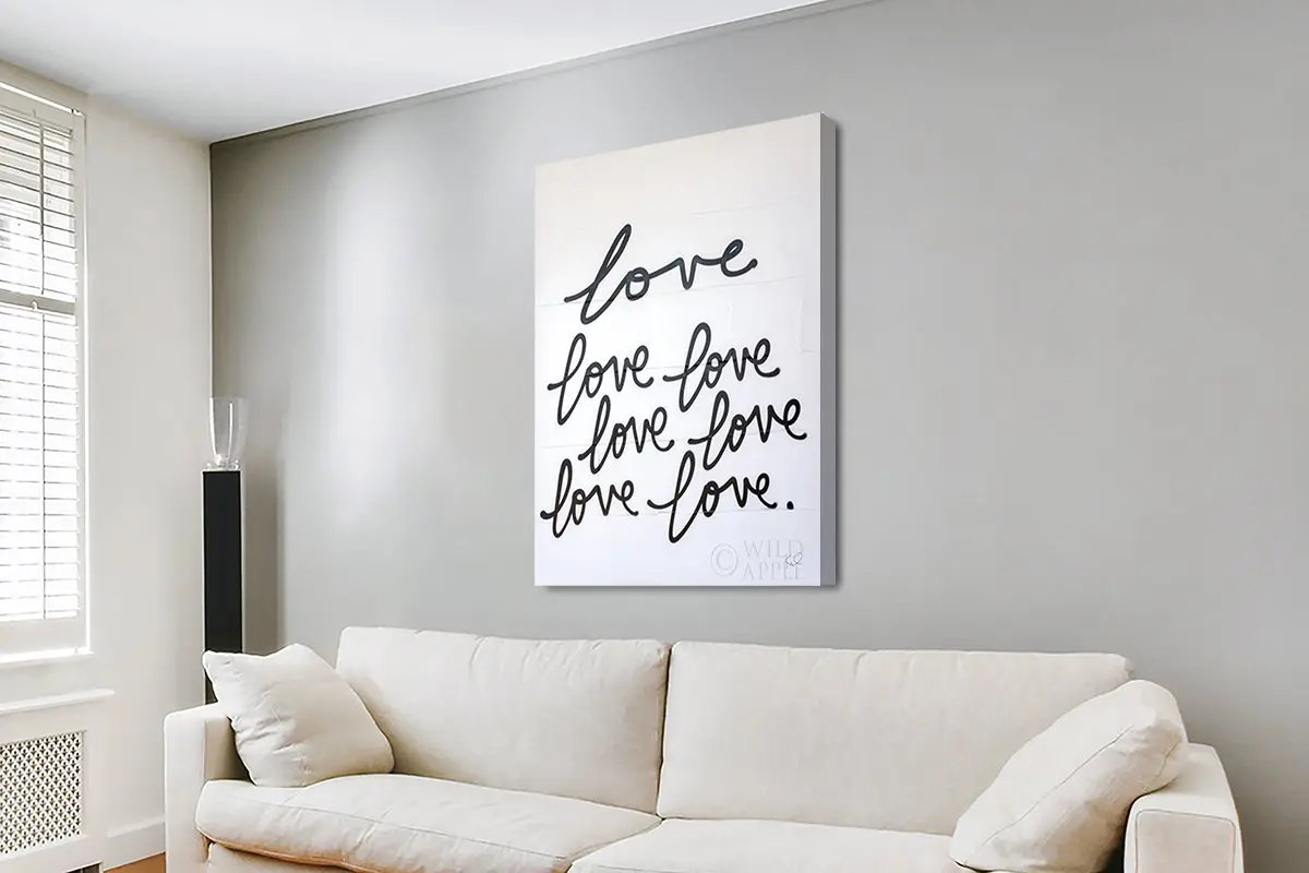 minimal abstract composition - Love Times Seven (Kent Youngstrom), printed as a abstract wall art