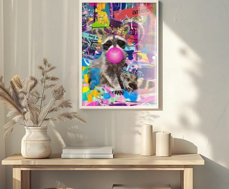 Framed print of an Aries zodiac colour explosion, bold vivid mood for a Perth creative space