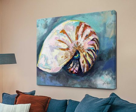 bold modern abstract - Nautilus Shell (Jeanette Vertentes), printed as a contemporary canvas