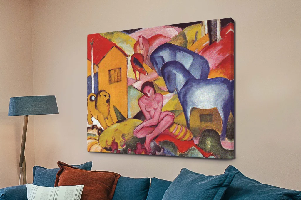 Stretched canvas print with gallery-wrap finish