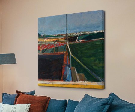 geometric canvas featuring View from a Porch by Richard Diebenkorn - contemporary contemporary abstract canvas