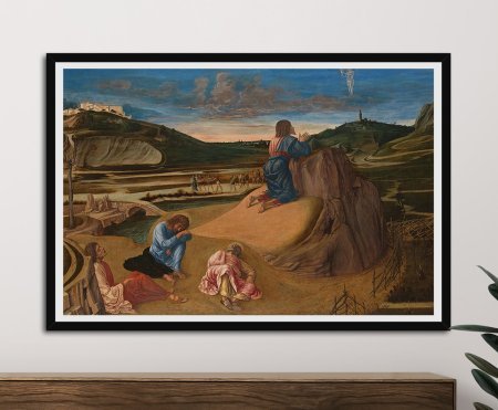 Framed wall art of Agony in the Garden by Giovanni Bellini