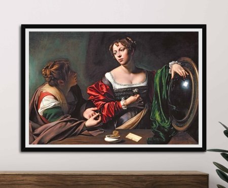 Canvas print of Martha and Mary Magdalene by Caravaggio