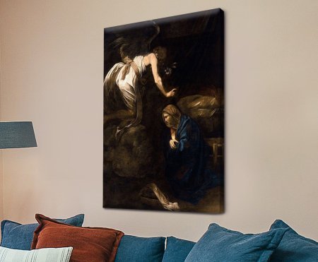 Canvas print of The Annunciation by Caravaggio