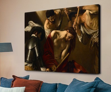 Canvas print of The Crowning with Thorns by Caravaggio