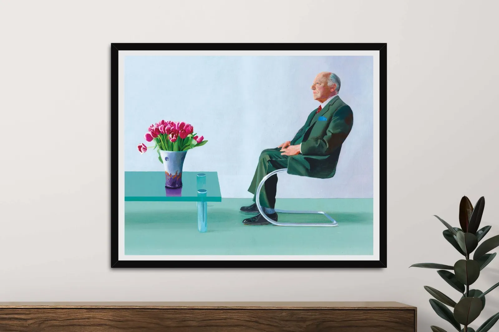 A modern framed print styled on a wall from Canvas Prints Perth