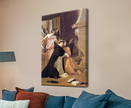 Canvas print of the Temptation of Saint Thomas Aquinas