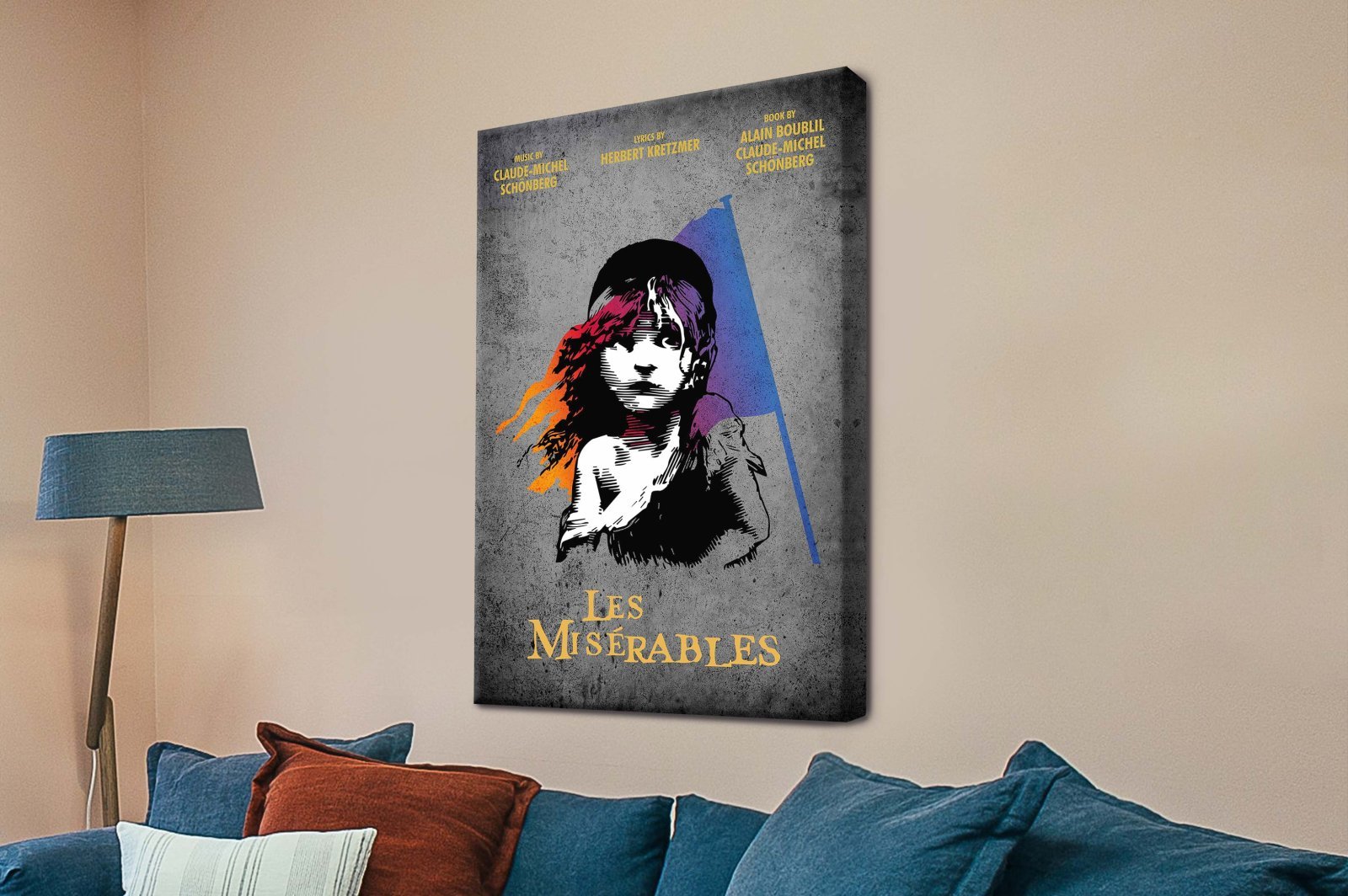 stretched canvas print of the Les Misérables Musical Poster