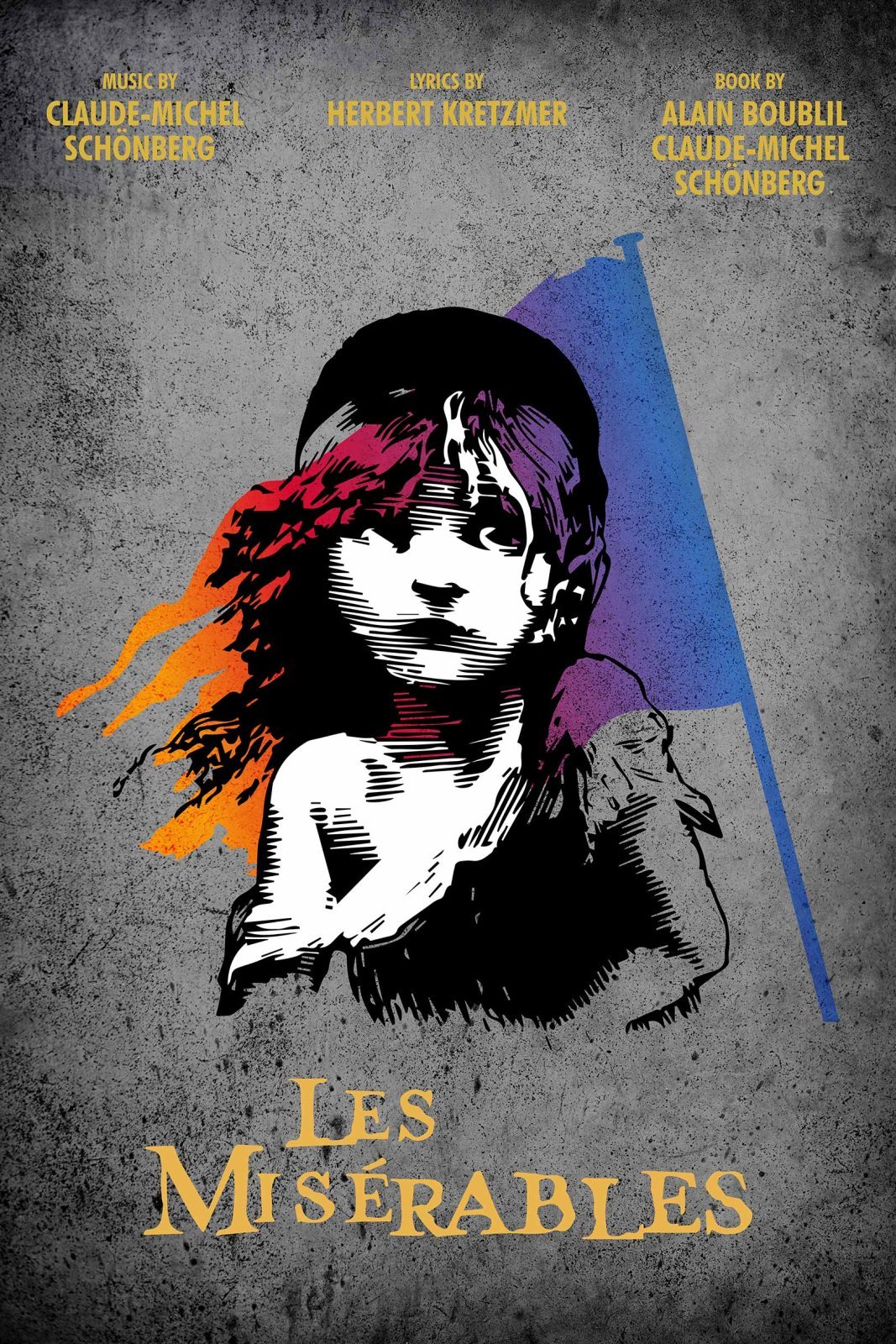 the Les Misérables Musical Poster print styled in a Perth room setting