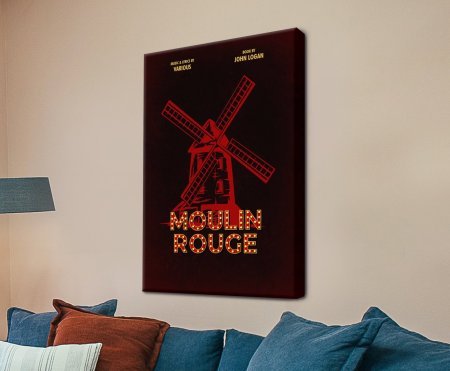 stretched canvas print of the Moulin Rouge Musical Poster
