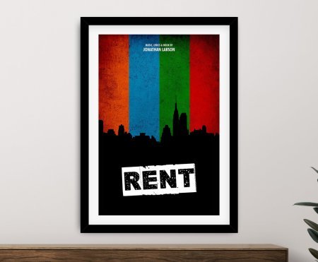 framed print of the Rent Musical Poster