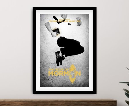 framed print of the The Book of Mormon Musical Poster