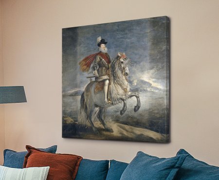 Regal mounted portrait of Philip the Third, a stately equestrian art print
