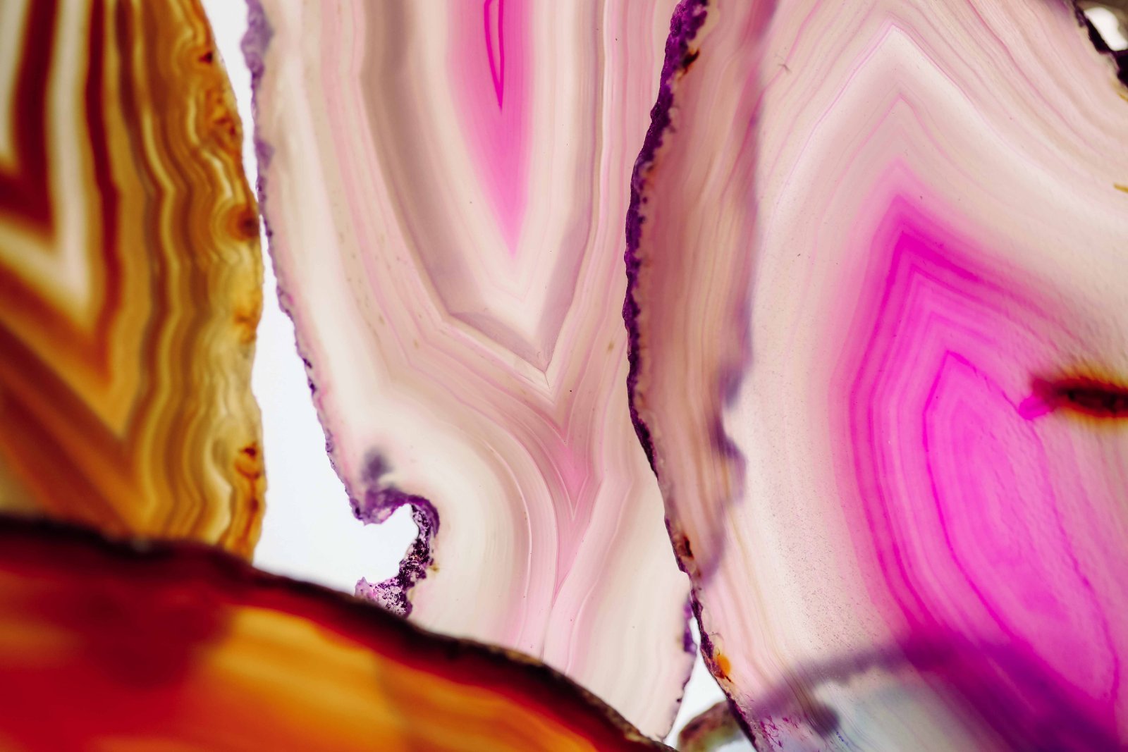 Contemporary print of Agate 10 by Elena Kulikova, moody grey agate layers calming for a Perth bedroom.