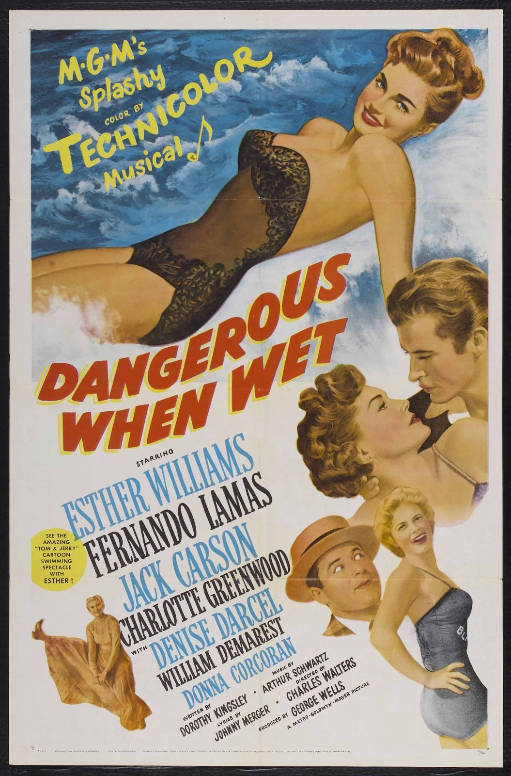 the Dangerous When Wet Movie Poster print styled in a Perth room setting
